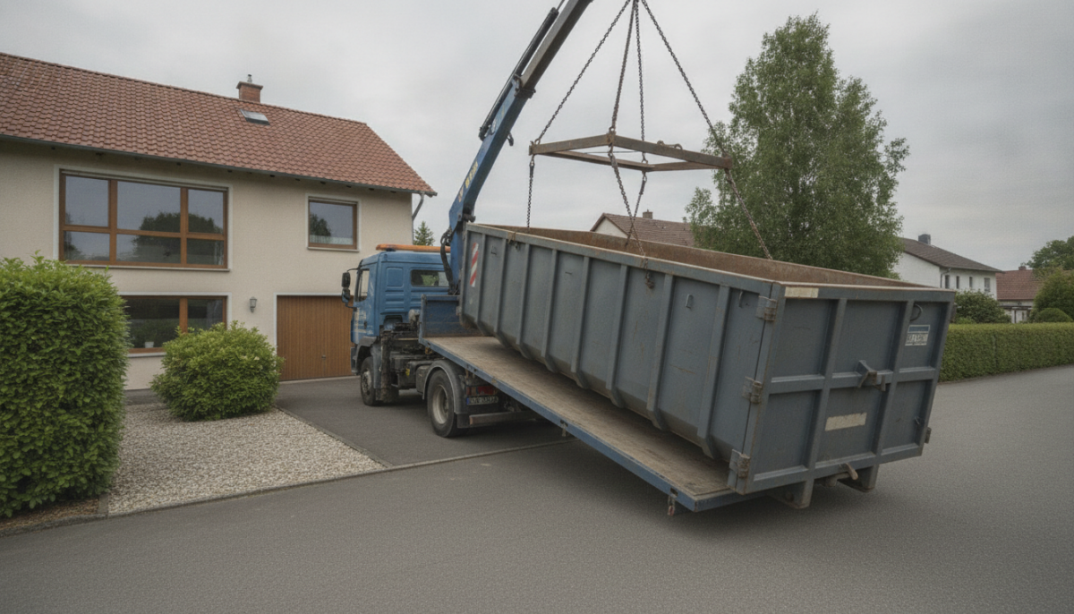 Absetzcontainer wird geliefert
