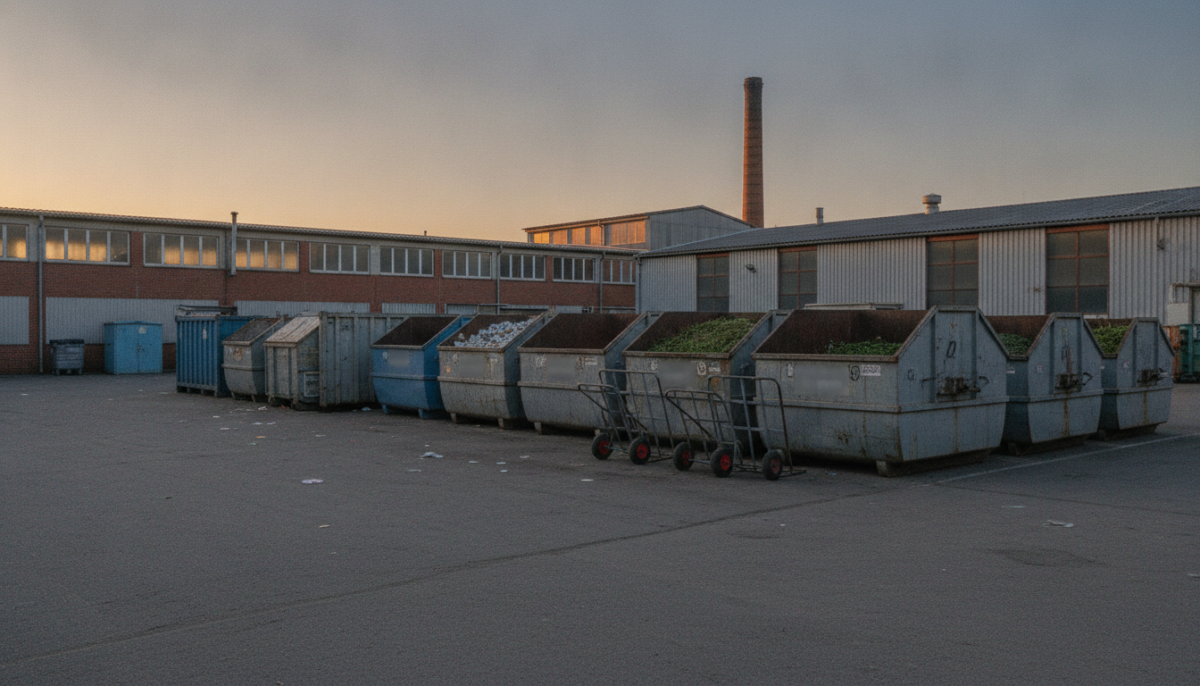 Kommunaler Wertstoffhof mit Containern