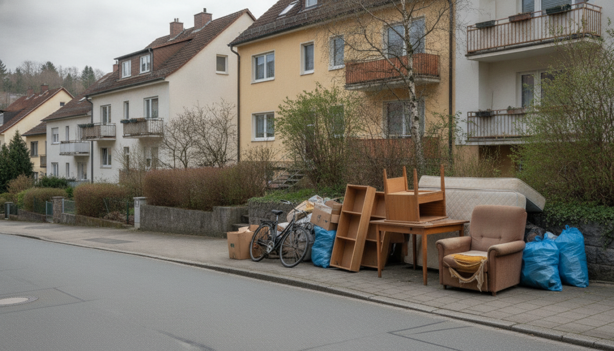 Sperrmuell am Strassenrand