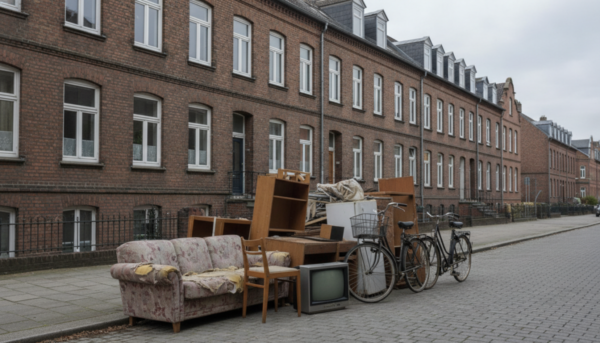 Sperrmuell am Strassenrand