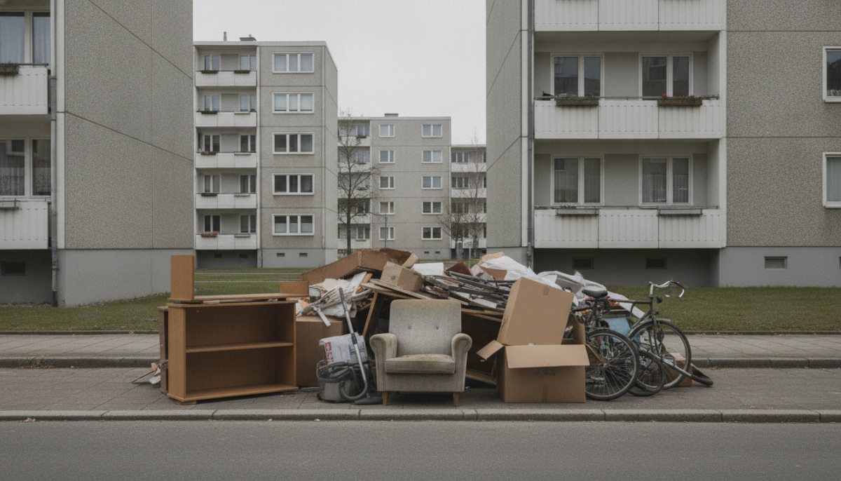 Sperrmuell am Strassenrand