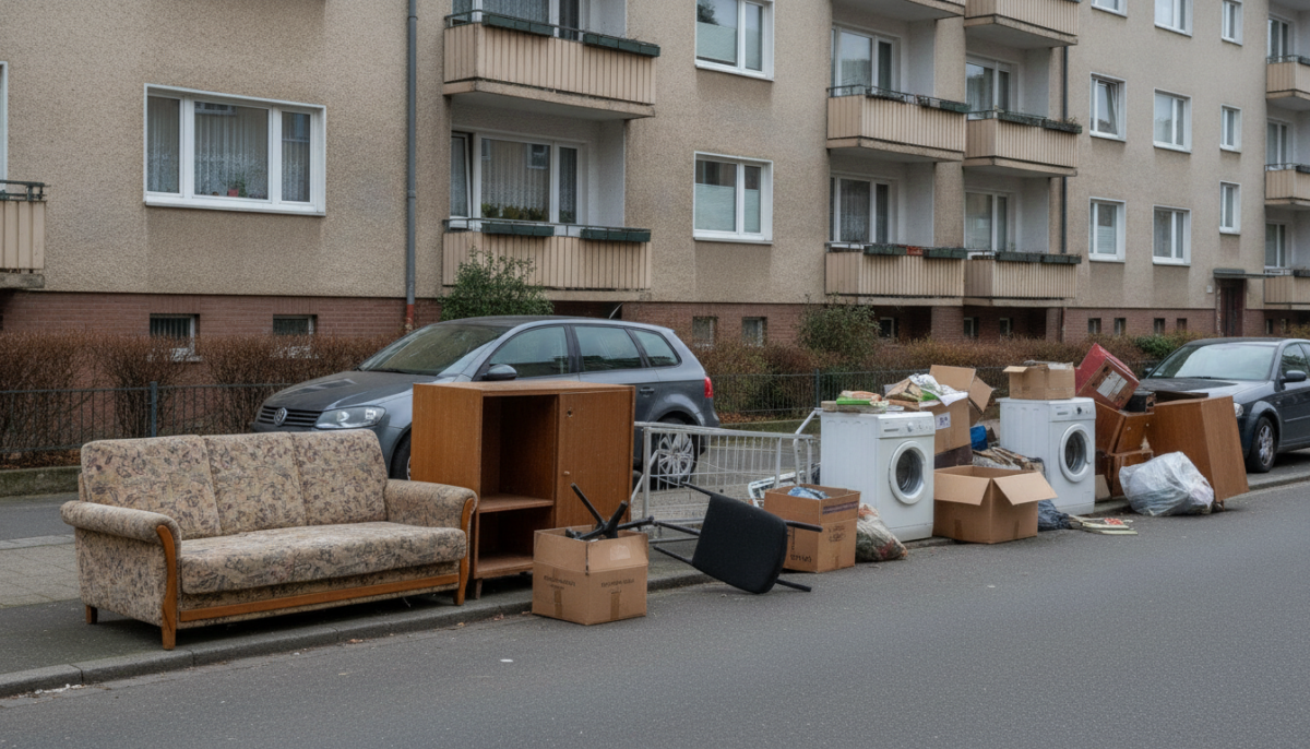 Sperrmuell am Strassenrand