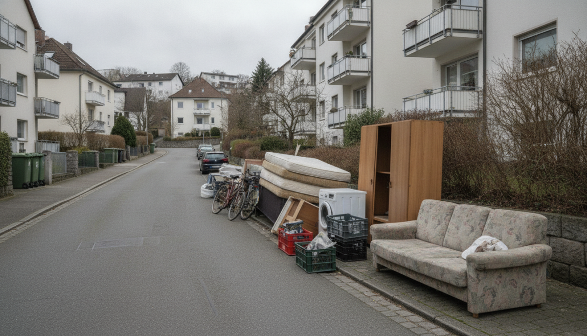 Sperrmuell am Strassenrand