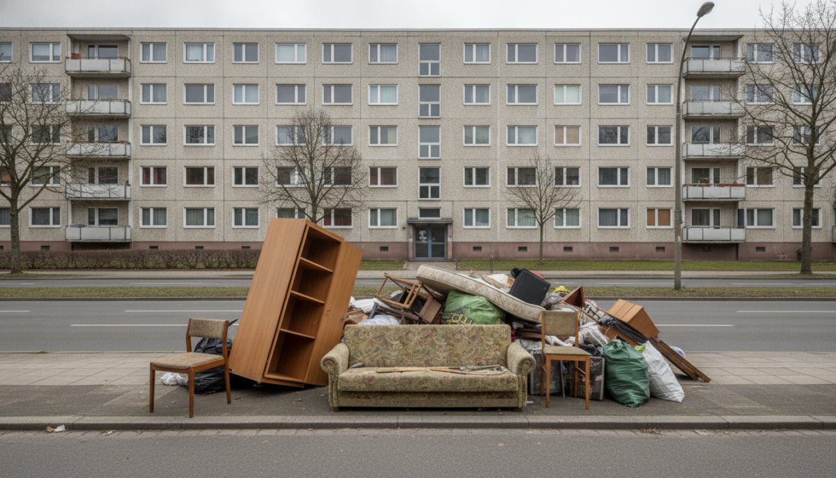 Sperrmuell am Strassenrand