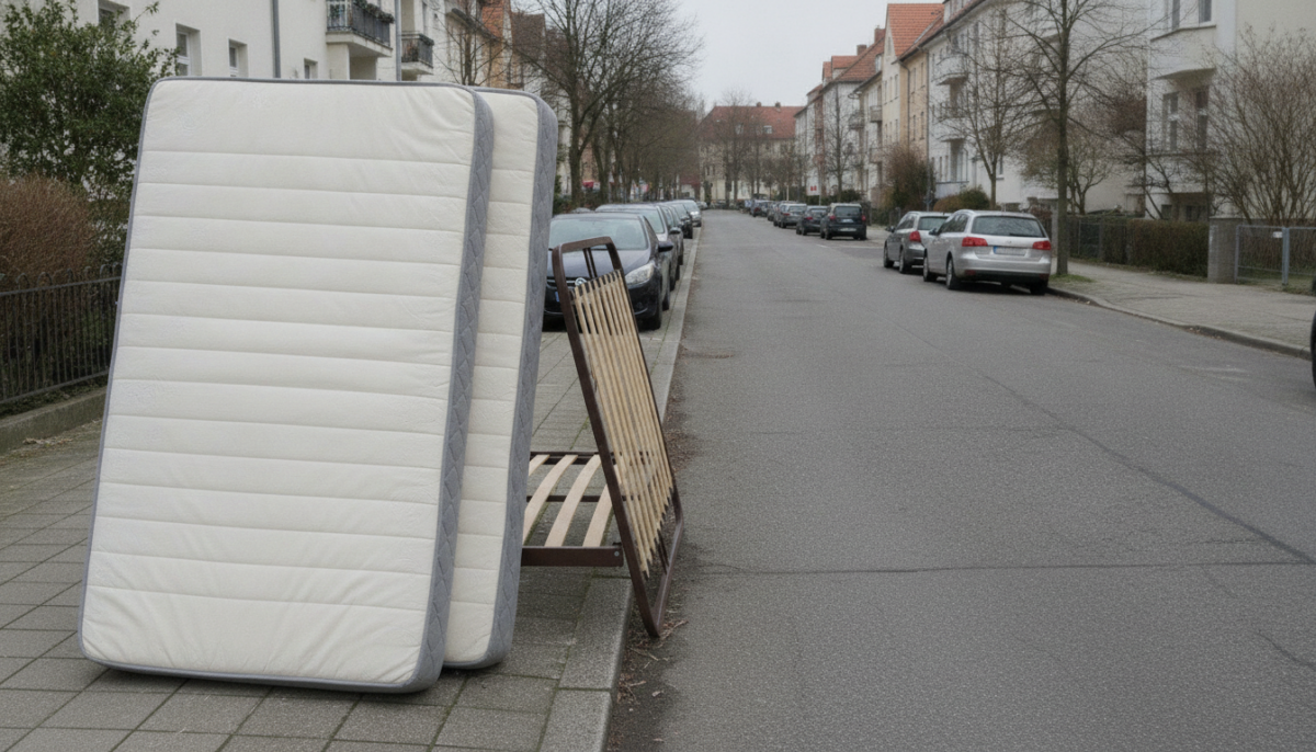 Matratzen am Strassenrand