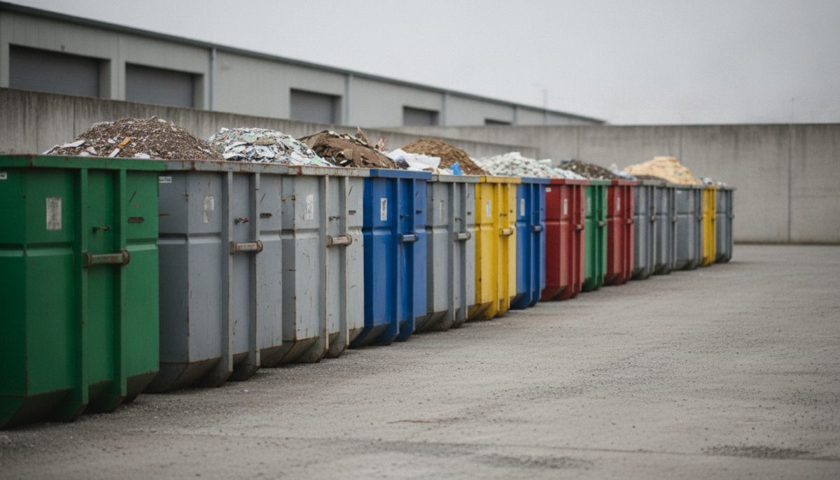 Container auf einem Wertstoffhof