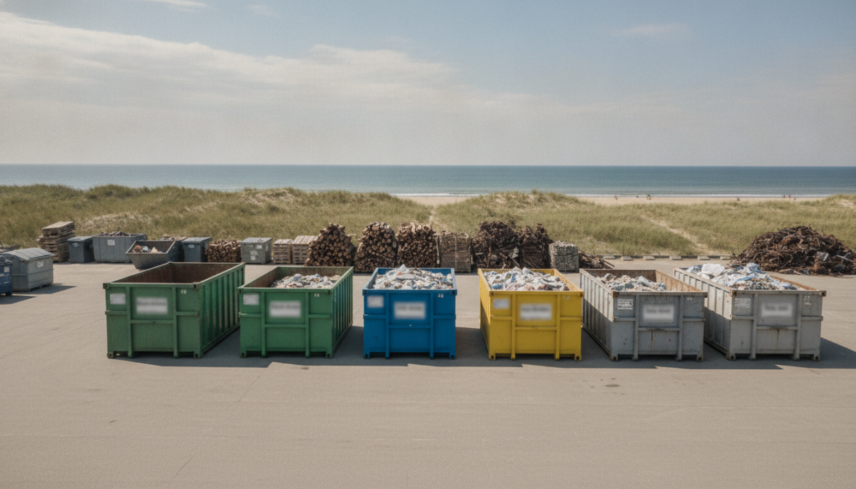 Kommunaler Wertstoffhof mit Containern