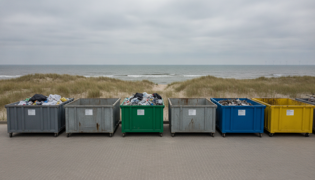 Kommunaler Wertstoffhof mit Containern