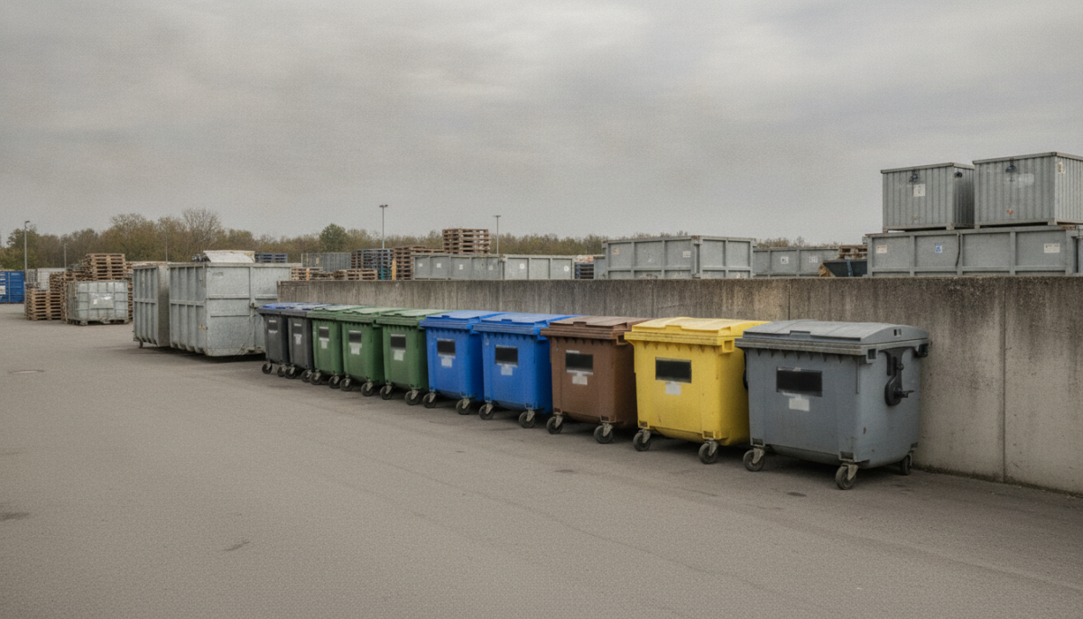 Kommunaler Wertstoffhof mit Containern