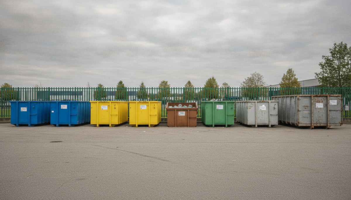 Kommunaler Wertstoffhof mit Containern
