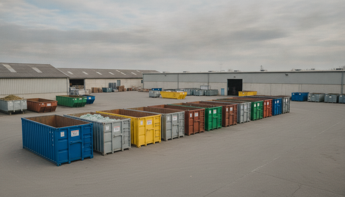 Kommunaler Wertstoffhof mit Containern