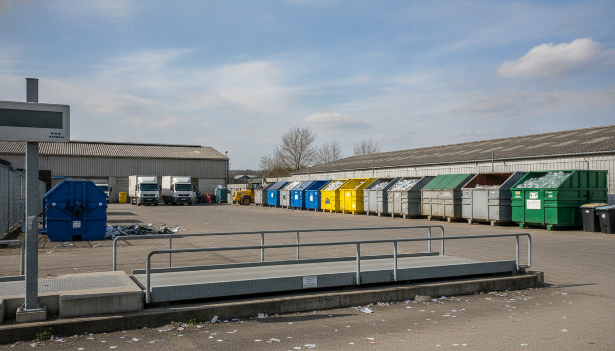 Kommunaler Wertstoffhof mit Waage