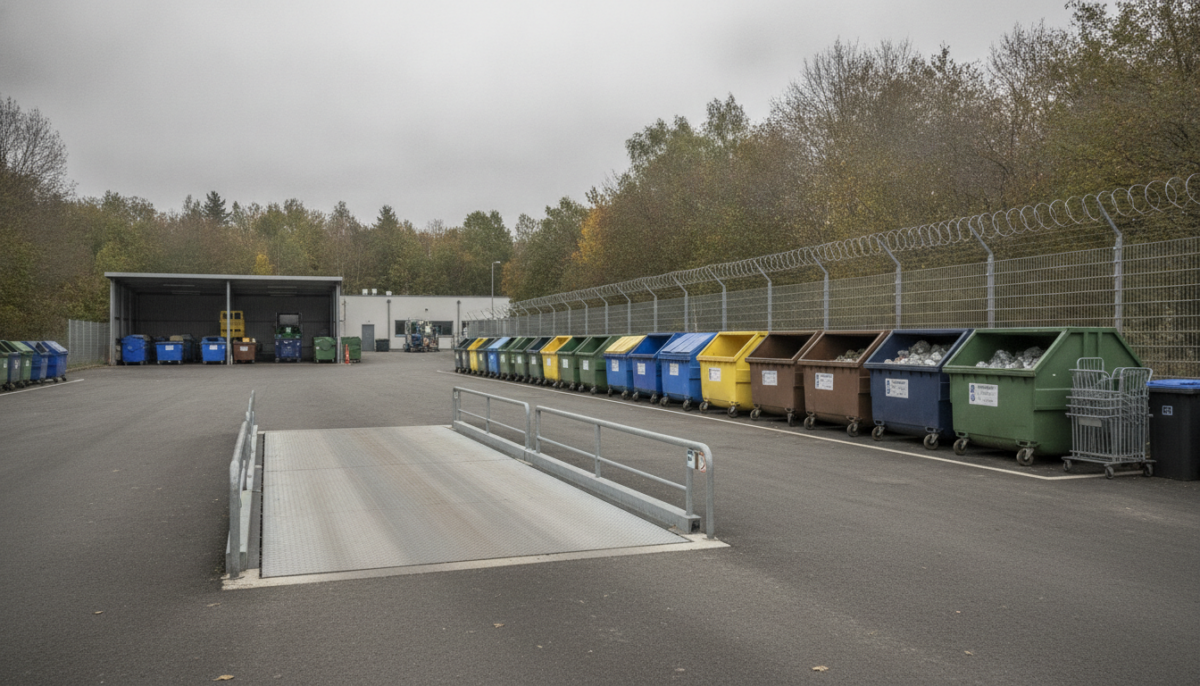 Kommunaler Wertstoffhof mit Waage