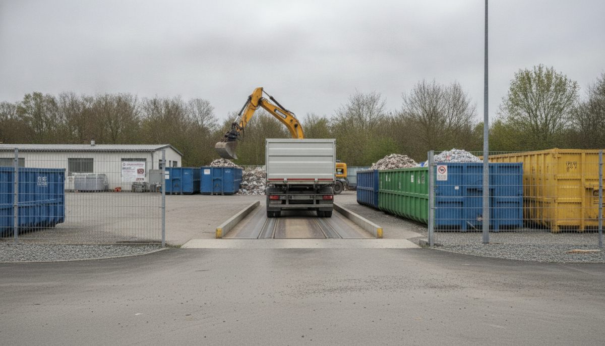 Kommunales Wertstoffzentrum mit Waage
