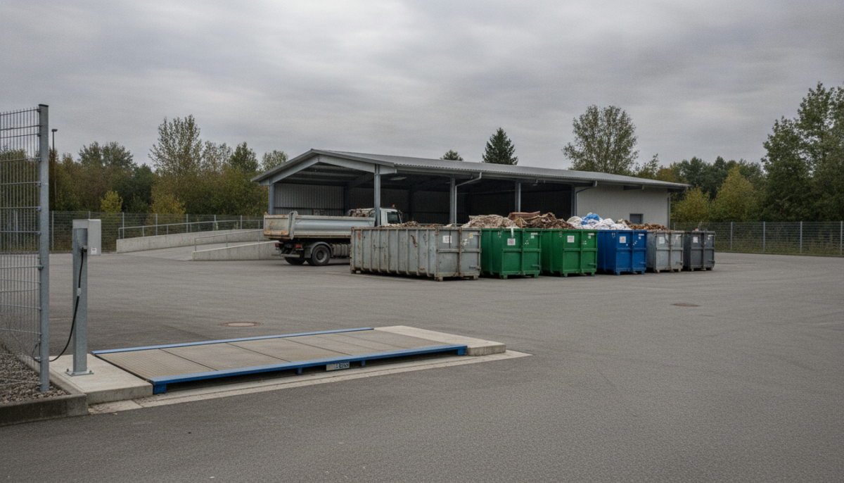 Kommunales Wertstoffzentrum mit Waage