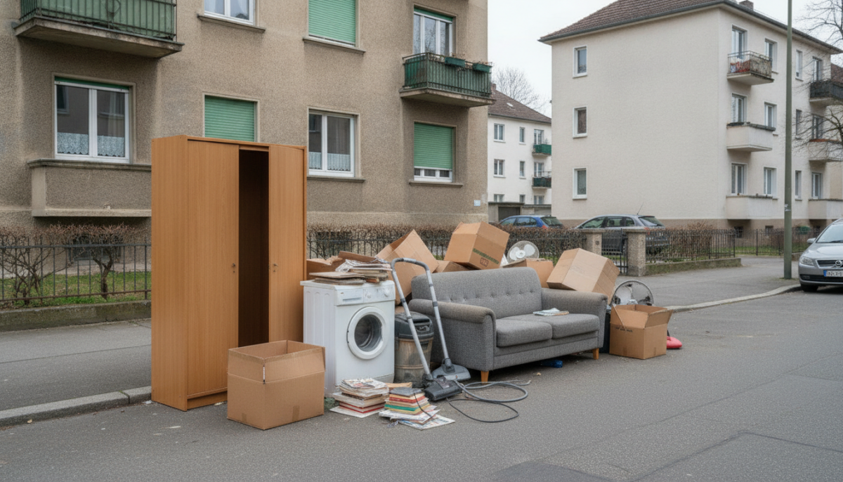 Sperrmuell am Strassenrand