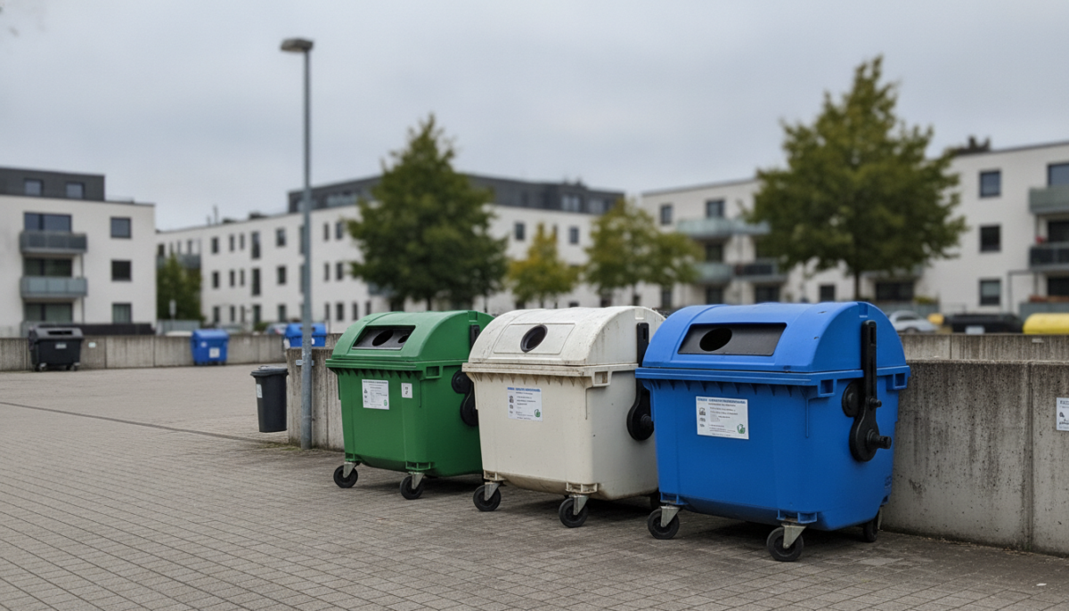 Wertstoffcontainer fuer Glas und Papier